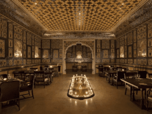 The Sheesh Mahal (Palace of Mirrors) in Amer fort jaipur
