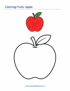 fruits coloring pages for kids