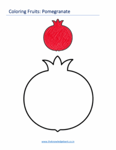 fruit coloring worksheet printable PDF