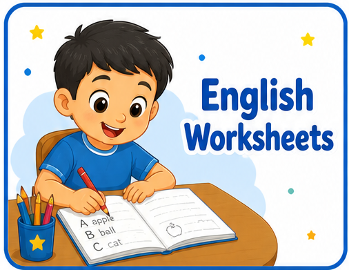 Free printable English kindergarten worksheets PDF