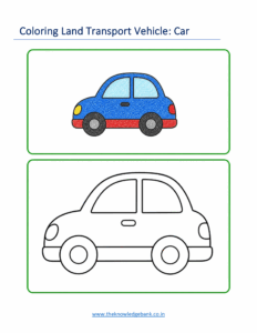 coloring land transport vehicles